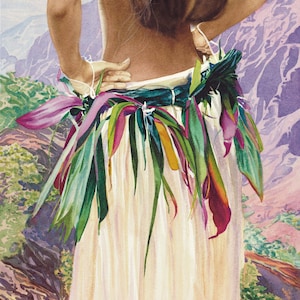 Ho&#39;olewa ( Hula Hips ) 19.25 x 28&quot; Archival Gicle&#39;e on Paper