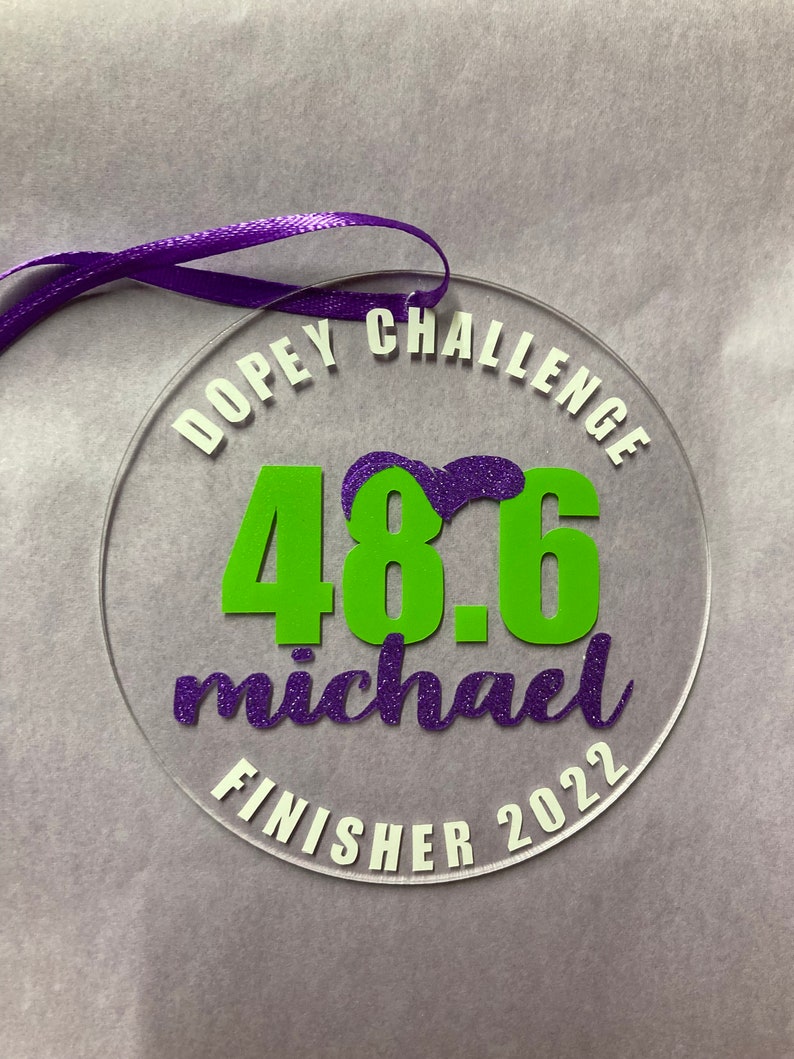 Dopey Challenge Finisher 2024 Custom Ornament/display Etsy