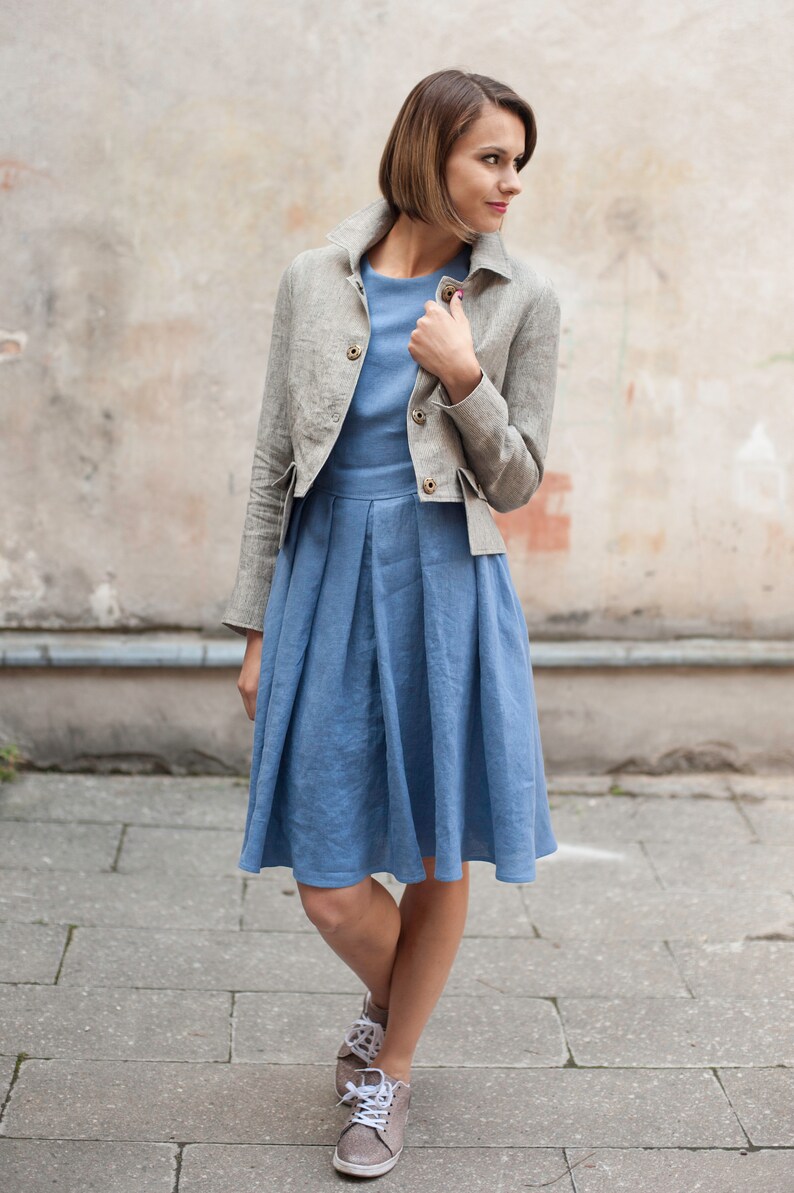 Bohemian Linen Dress Linen Dresses for Women 25 COLORS Etsy UK