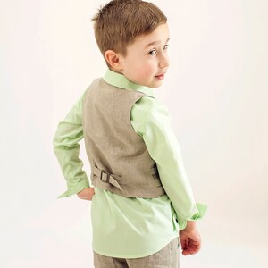 Vest, Waistcoat, Ring Bearer Outfit, Ring Bearer Gift, Linen Vest, Linen Waistcoat, Birthday Outfit, Birthday Clothes, Boys Birthday Outfit