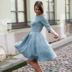 Linen dress Linen sundress Linen dresses for women Lithuanian linen image 4