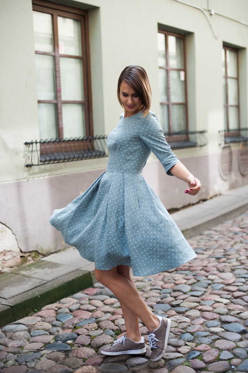 Linen dress Linen sundress Linen dresses for women Lithuanian linen image 4