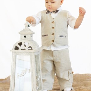 Waistcoat Vest Ring Bearer Outfit Ring Bearer Gift First Birthday 1st Birthday 1st birthday boy outfit image 5