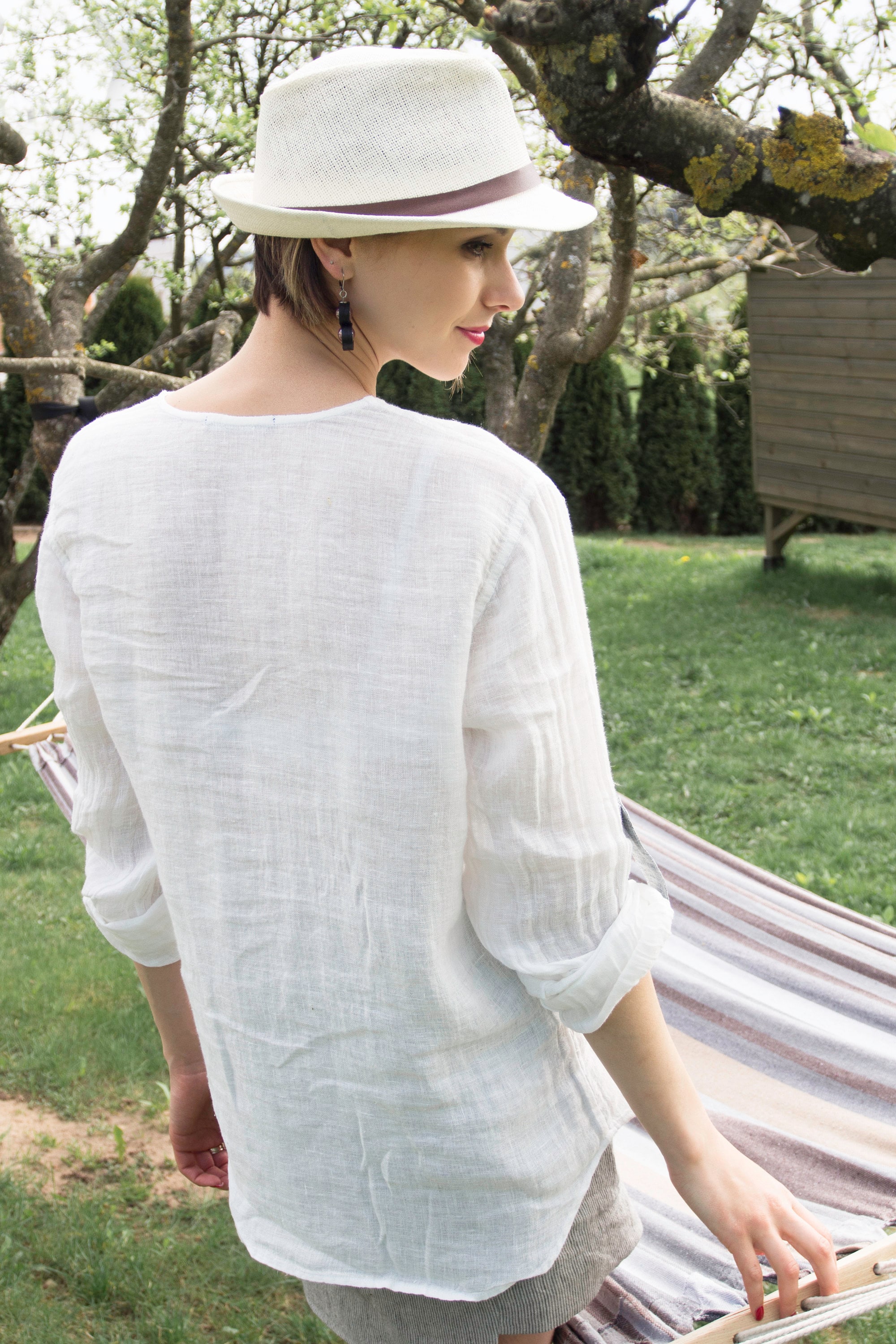 Flax Linen Shirt Linen Shirt Women Linen Top Linen Blouse | Etsy