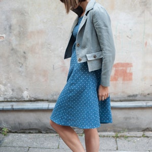 Linen jacket for women, MADE TO MEASURE linen clothes, Stonewashed linen jacket, Cropped jacket for summer