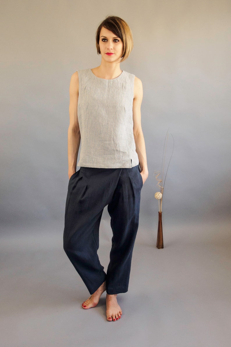 Linen pants 20 colors Yoga pants women Linen harem pants Etsy