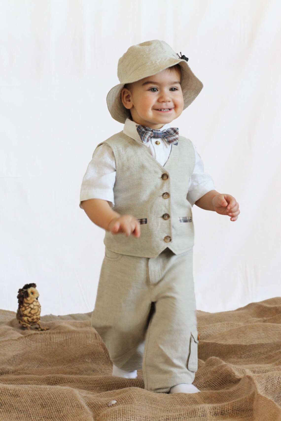 Baby Sun Hat Linen Sun Hat Bucket Hat Linen Hat for Kids Etsy