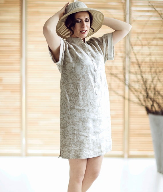 Straight Cut Linen Tunic, Summer Linen Tunic Dress, Womens Linen Dress,  Organic Linen Shirt Dress, Mini Linen Dress, Linen Clothes for Women - Etsy