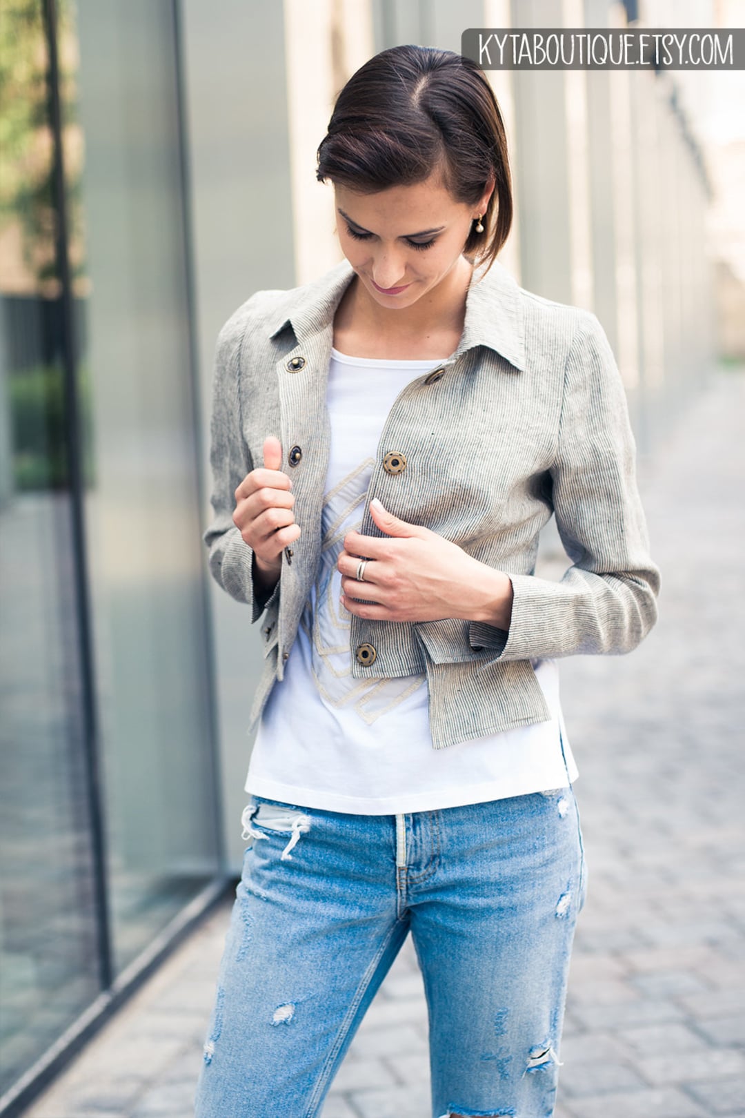 Women Linen Jacket for Summer Cropped Jacket for Women MADE TO - Etsy  Singapore