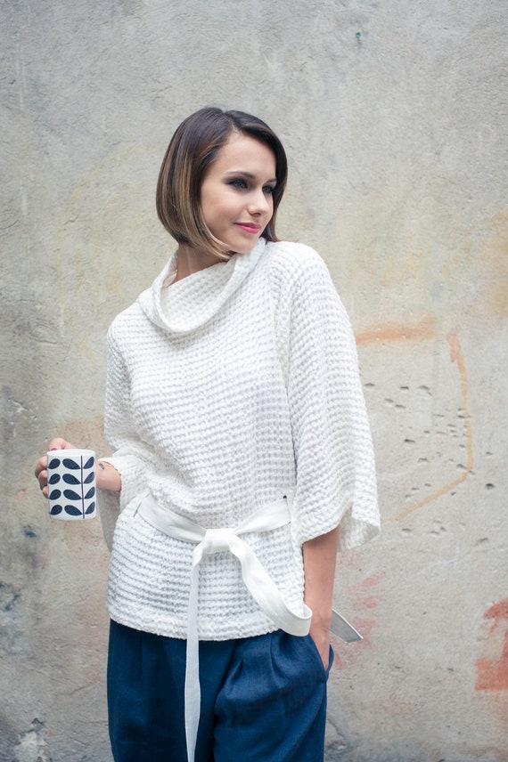 Linen jumper womens cheap