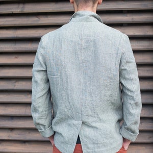 STRIPED Linen Jacket for Men 25 COLORS Linen Men Cardigan - Etsy