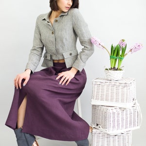 Linen skirt Maxi skirt 20+ COLORS Stonewashed linen Lithuanian linen Linen maxi skirt