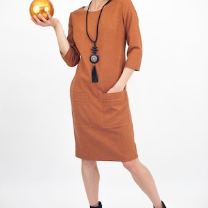 Wool dress Winter dress Long sleeve dress Oversize winter dresses