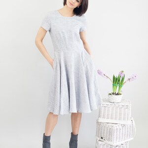Linen midi dress Linen sundress Linen dresses for women Summer linen dress