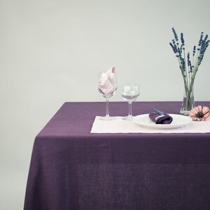 Organic linen custom tablecloth, Rectangle tablecloth gift for mom, Wedding tablecloth centerpiece, Housewarming gift for wife