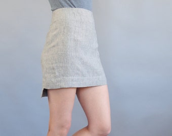 High waisted skirt Linen skirt 25+ COLORS Mini skirt Pencil skirt Bohemian skirt