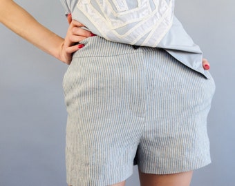 Linen shorts 25+ COLORS Summer shorts High waisted shorts Stonewashed linen shorts