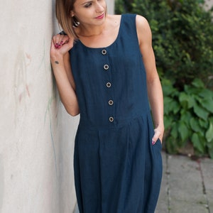 Linen kaftan Linen dress 20+ COLORS Lithuanian linen Linen dresses for women