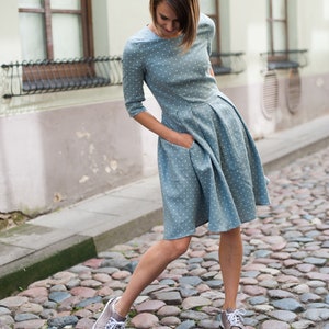 Linen dress Linen sundress Linen dresses for women Lithuanian linen image 5