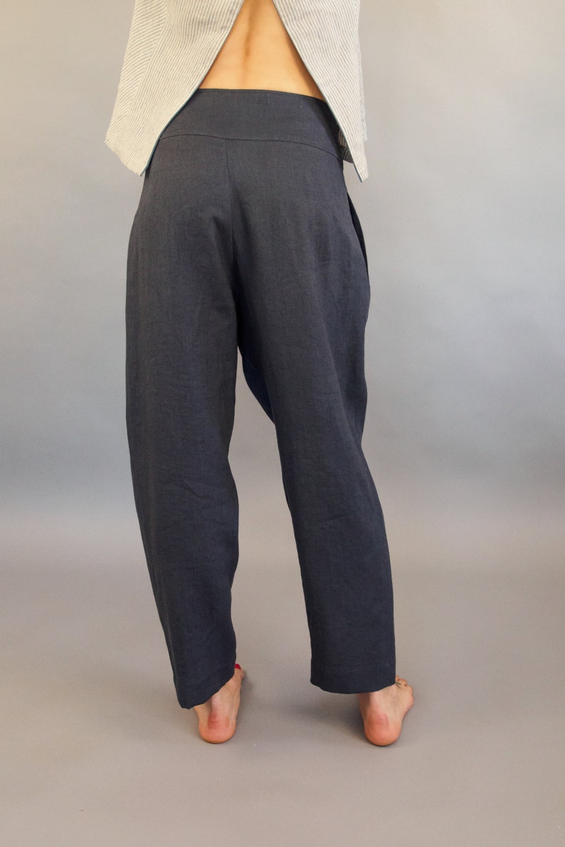 Linen pants 20 colors Yoga pants women Linen harem pants Etsy