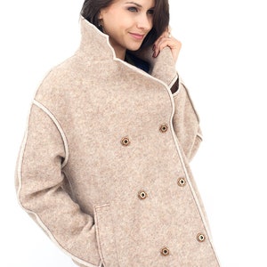 Boho coat, Womens wool coat, Womens winter coat, Bohemian coat, Plus size coat, Oversized coat