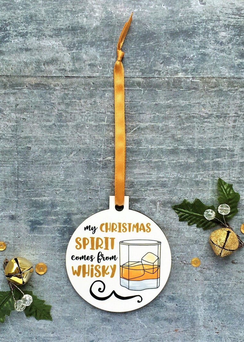 Whiskey Christmas Ornaments 