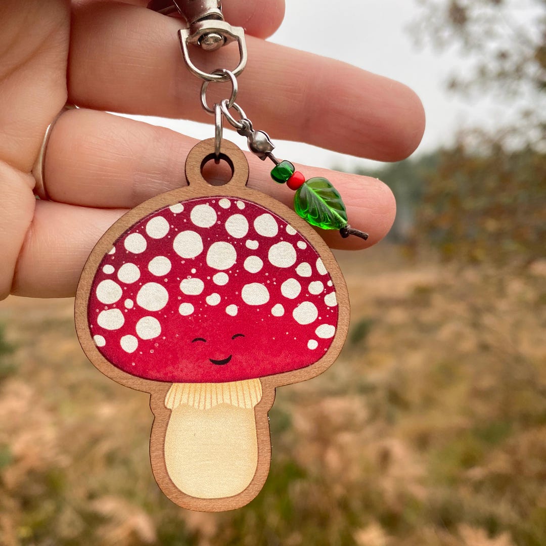 Toadstool Keyring, Mushroom Keychain, Cute Gift - Etsy
