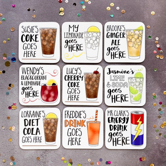 Soft drink coasters discount