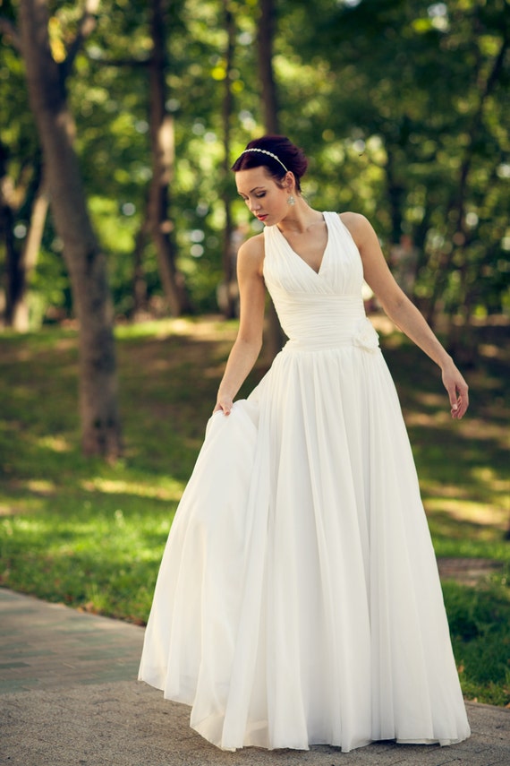 chiffon draped corset dress