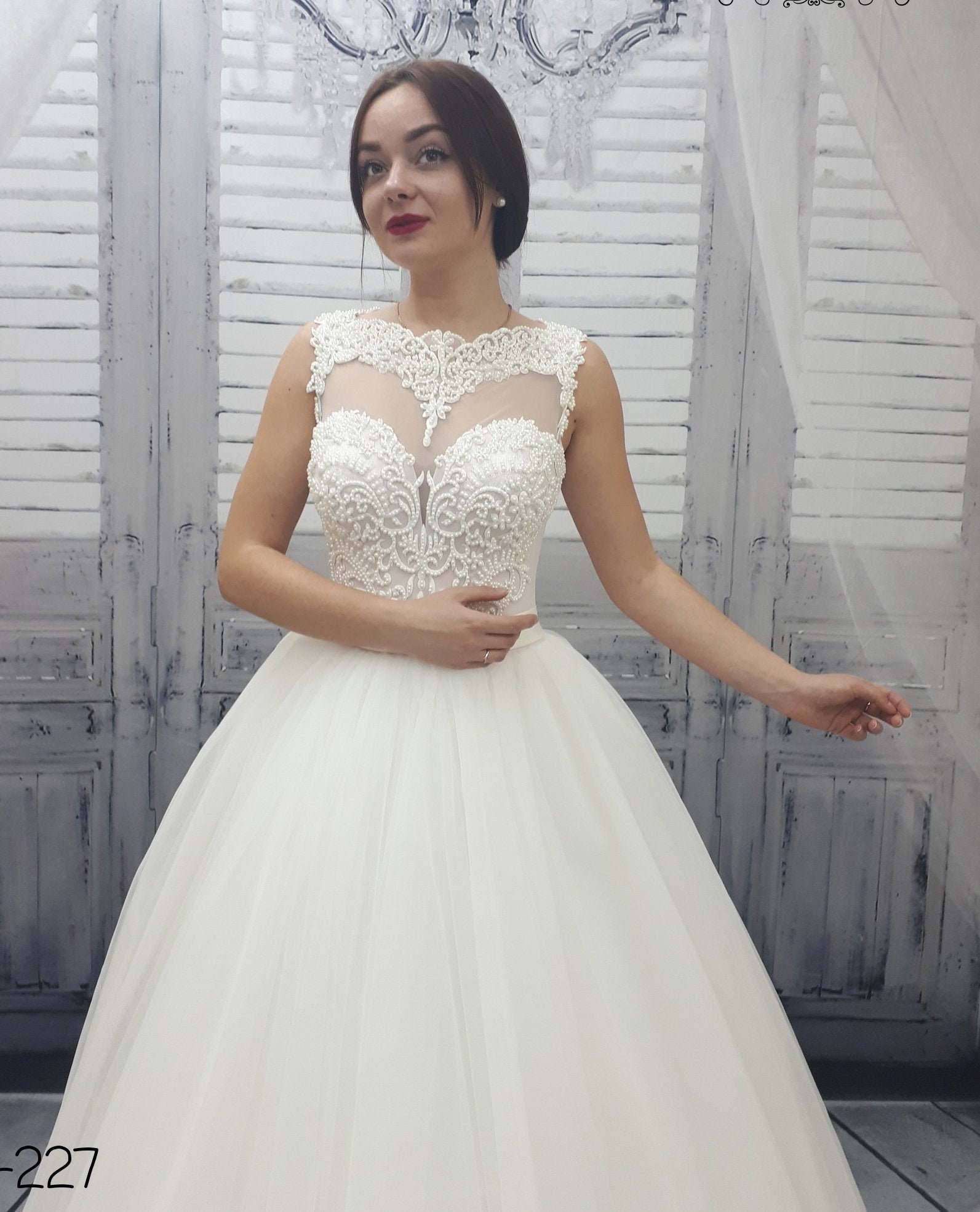 transparent corset wedding dress