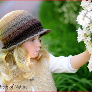 Crochet PATTERN - The Alexandria Brimmed Hat Pattern (Toddler to Adult sizes - Girls, Boys) - id: 16020