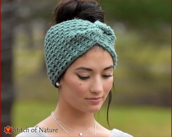 Crochet PATTERN - The Beverly Twisted Headband Pattern, Crochet Turban Headband Pattern (Baby to Adult sizes - Girls) - id: 16126
