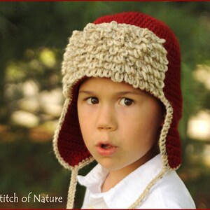 Crochet PATTERN The Red Baron Aviator Hat, Pilot Hat Pattern Newborn to Adult sizes Girls, Boys id: 16067 image 2