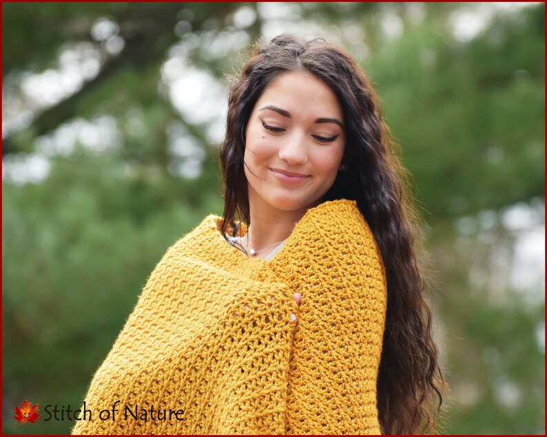 Crochet PATTERN The Pason Pocket Shawl Pattern, Pocket Wrap Crochet Pattern Child to Adult sizes Girls id: 16129 image 5