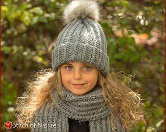 Häkelanleitung - The Boston Mütze und Schal Set Muster (Grössen für Babys bis Erwachsenengrössen - Jungen, Mädchen) - id: 16075