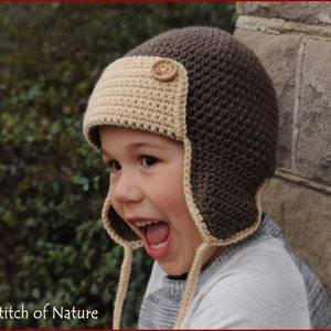 Crochet PATTERN The Skylar Aviator Hat, Pilot Hat Pattern Newborn to Adult sizes Girls, Boys id: 16006 image 2