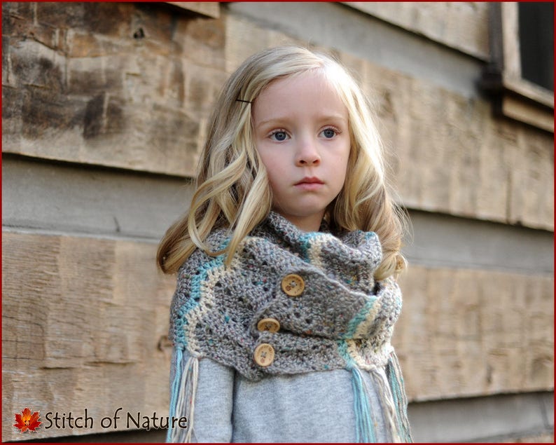 Crochet PATTERN The Birchwood Chevron Scarf, Infinity Scarf Pattern Toddler to Adult sizes Girls id: 16074 image 2