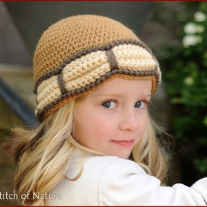 Crochet PATTERN - The Evelyn Turban Hat, 1920s Hat Pattern (Baby to Adult sizes - Girls) - id: 16079