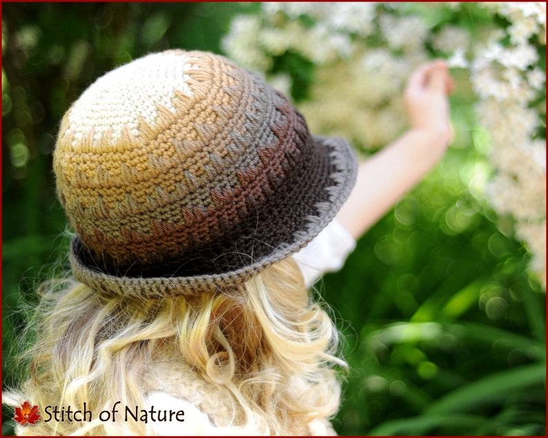 Crochet PATTERN - the Alexandria Brimmed Hat Pattern (toddler to Adult ...