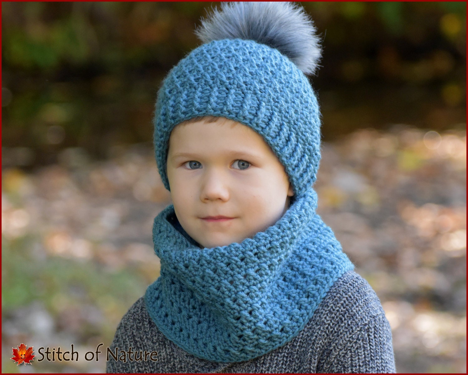 Crochet PATTERN the Tahoe Beanie and Cowl Set Pattern, Hat With Pom-pom, Cowl toddler to Adult Sizes Boys, Girls Id: 16098 - Etsy Crochet PATTERN the Tahoe Beanie and Cowl Set Pattern, Hat With Pom-pom, Cowl toddler to Adult Sizes Boys, Girls Id: 16098 - Etsy