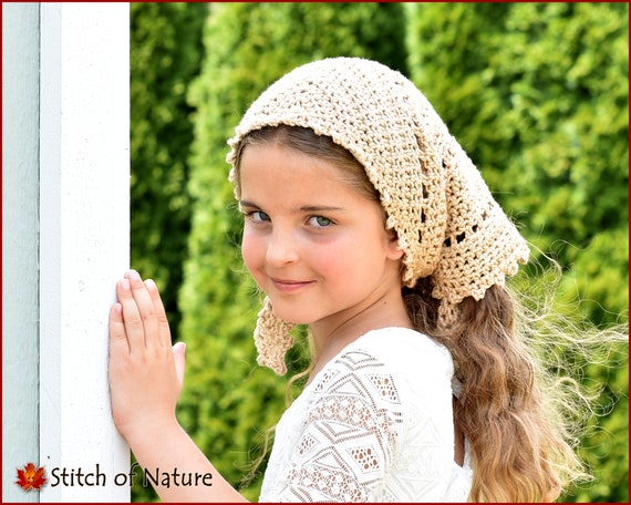 Crochet PATTERN the Catalina Kerchief Pattern, Crochet Head Shawl, Head Cover Pattern, Cotton Head and Neck Wrap, Church Veil Id: 16113 - Etsy Crochet PATTERN the Catalina Kerchief Pattern, Crochet Head Shawl, Head Cover Pattern, Cotton Head and Neck Wrap, Church Veil Id: 16113 - Etsy