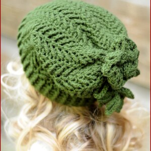 Crochet PATTERN - The Cascade Slouchy Hat  (Toddler to Adult sizes - Girls) - id: 16013