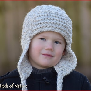 Crochet PATTERN - The Albion Ear Flap Hat Pattern (Toddler to Adult sizes - Boys, Girls) - id: 16099