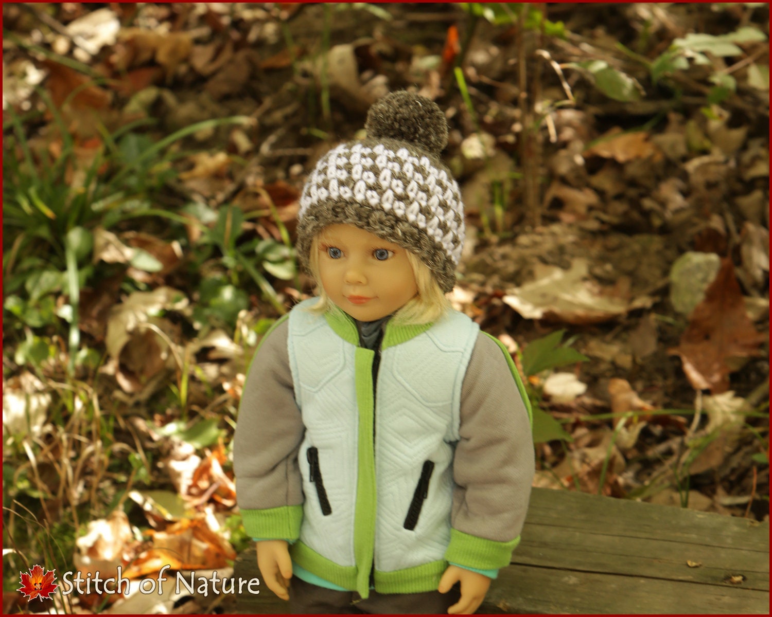 Crochet PATTERN - the Wiley Beanie With a Fur Pom-pom (kidz & Cats Doll ...