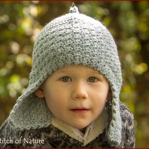 Crochet PATTERN - The Memphis Ear Flap Hat Pattern (18" doll, Toddler to Adult sizes - Boys, Girls) - id: 16097