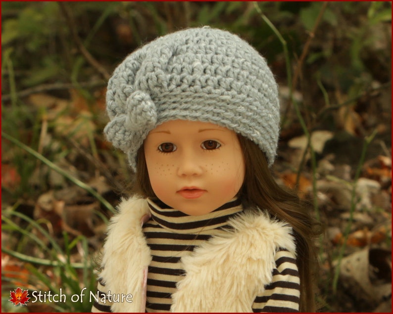 Crochet PATTERN The Vienna Vintage Hat with Pleats, Beanie Pattern Kidz & Cats doll, 18 Doll, Baby to Adult sizes Girls id: 16084 image 6