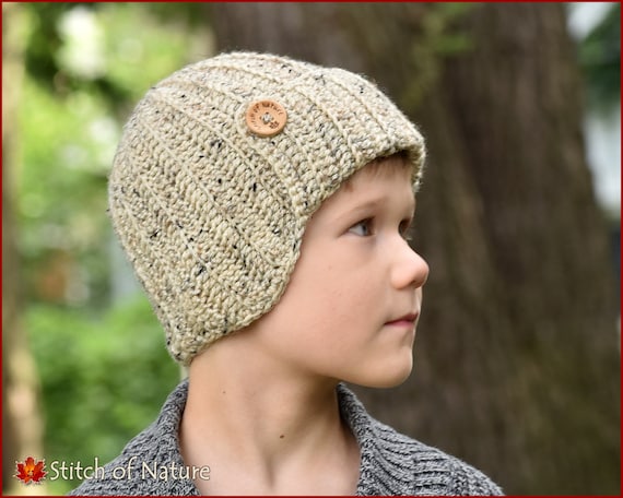 Gaston Beanie Pattern Aviator Hat 