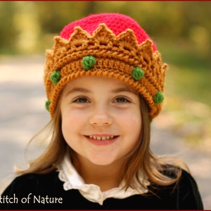 Crochet PATTERN - The Princeton Royal Hat and Collar Pattern, Halloween Costume Pattern (Newborn to Adult sizes - Girls/Boys) - id: 16119