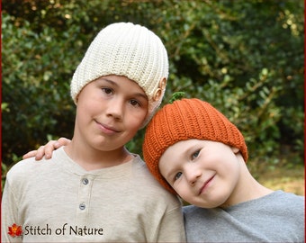 PATTERN all'uncinetto - Il divertente modello di cappello di zucca di Salem, modello di cappuccio, modello di cappello di Halloween (taglie da bambino a adulto - ragazze/ragazzi) - id: 16120