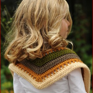Crochet PATTERN The Heartland Shawl Scarf Pattern Toddler to Adult sizes Girls id: 16030 image 5